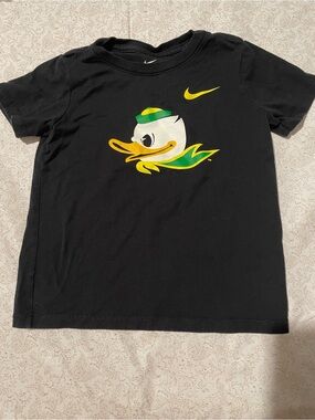 Oregon Ducks Toddler Boys Graphic Tee 4T Black Logo T-Shirt 100% Cotton